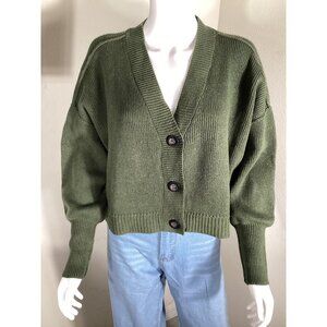 Stitch Fix RD Style Olive Green Long Sleeve V-Neck Button Front Cardigan S New